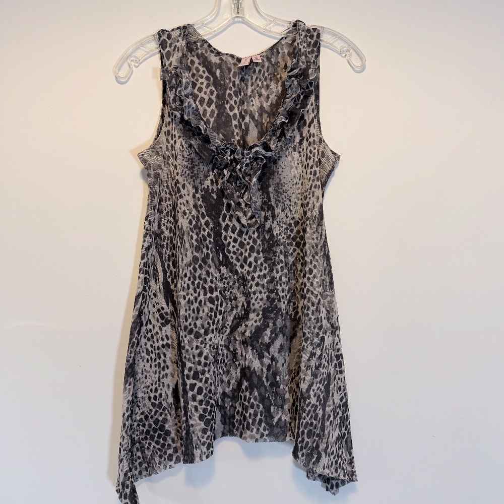 Sweet Pea Circa 2007 Python Print Double Mesh Tan… - image 1